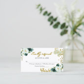 Carte De Visite Boîtier RSVP doux 16 Papillon floral vert (Debout devant)