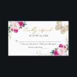 Carte De Visite Boîtier RSVP Sweet 16 à papillon rose chaud<br><div class="desc">Adorable, or rose chaud floral, carte de réponse d'anniversaire sweet sixteen. Facile à personnaliser avec vos détails. Contactez-moi par conversation si vous avez des questions sur l'oeuvre ou avez besoin d'une personnalisation. Vérifiez la collection pour plus d'éléments. VEUILLEZ NOTER : Pour obtenir de l'aide sur les commandes, l'expédition, l'information sur...</div>