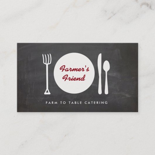 Carte De Visite Boîtier rustique à table (Devant)