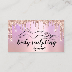 Carte De Visite Boîtier Sclupting Beauté Logo Parties scintillant 