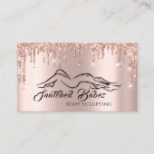 Carte De Visite Boîtier Sclupting Beauté Logo Parties scintillant (Devant)