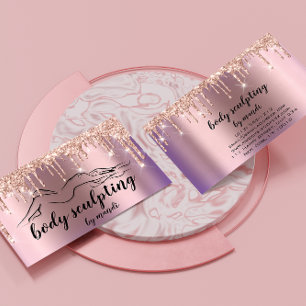 Carte De Visite Boîtier Sclupting Beauté Logo Parties scintillant 