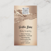 Carte De Visite Boîtier Sculpter Cosmétique Logo QR Code Rose Glam (Dos)