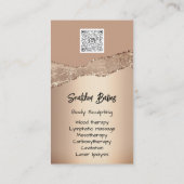 Carte De Visite Boîtier Sculpter Cosmétique Logo QR Code Rose Part (Dos)