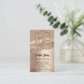 Carte De Visite Boîtier Sculpter Cosmétique Logo QR Code SPA Rose (Debout devant)