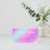 Carte De Visite Boîtier SPA Holographique Logo Massage Personnalis (Debout devant)