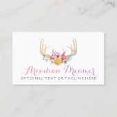 Carte De Visite Boîtiers floraux rustiques peints en aquarelle (Devant)