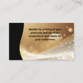 Carte De Visite Boke de loterie à étincelles d'or | Code QR (Dos)