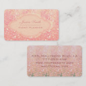 Carte De Visite Bokee de parties scintillant moderne et profession (Devant / Derrière)