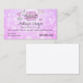 Carte De Visite Bokee vinyle rose pour Silhouette ou Cricut (Devant / Derrière)