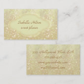 Carte De Visite Bokeh à parties scintillant élégante (Devant / Derrière)