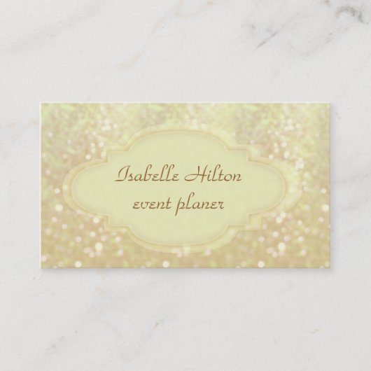 Carte De Visite Bokeh à parties scintillant élégante (Devant)