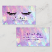 Carte De Visite Bokeh Beauty Salon Maquillage Artist Lash Extensio (Devant / Derrière)