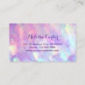 Carte De Visite Bokeh Beauty Salon Maquillage Artist Lash Extensio (Dos)