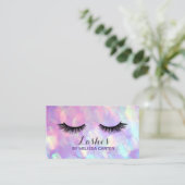 Carte De Visite Bokeh Beauty Salon Maquillage Artist Lash Extensio (Debout devant)