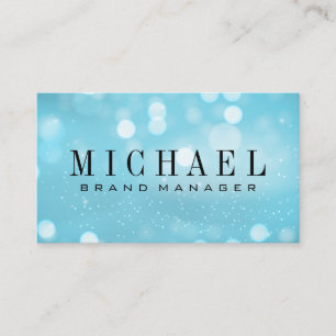 Carte De Visite Bokeh Bleu
