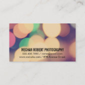 Carte De Visite Bokeh | Coloré (Dos)