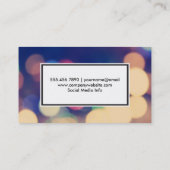 Carte De Visite Bokeh | Coloré II (Dos)