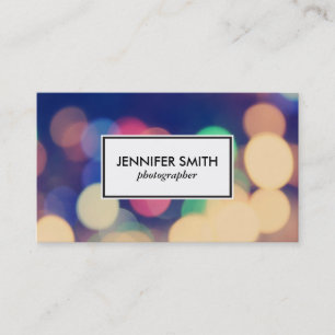 Carte De Visite Bokeh Coloré II