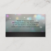 Carte De Visite Bokeh | Découpe de texture noire (Dos)