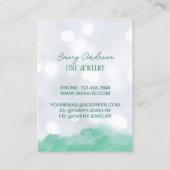 Carte De Visite Bokeh Designer Bijoux Écran Porte-oreilles (Dos)