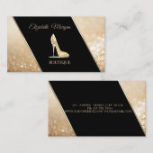 Carte De Visite Bokeh élégant moderne, talon haut (Devant / Derrière)