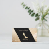 Carte De Visite Bokeh élégant moderne, talon haut (Debout devant)