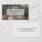 Carte De Visite Bokeh en photo de Feuilles & Picket Fence (Devant / Derrière)