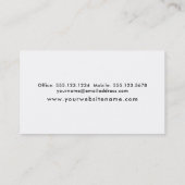 Carte De Visite Bokeh en photo de Feuilles & Picket Fence (Dos)