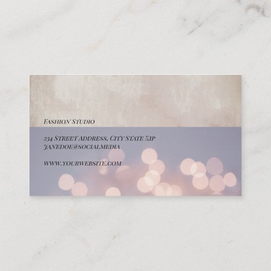 Carte De Visite Bokeh et Lux Texture (Dos)