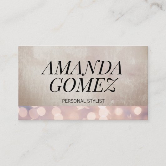 Carte De Visite Bokeh et Lux Texture (Devant)