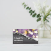 Carte De Visite Bokeh | Fond métallique (Debout devant)