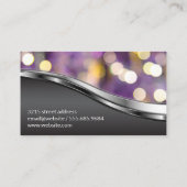 Carte De Visite Bokeh | Fond métallique (Dos)