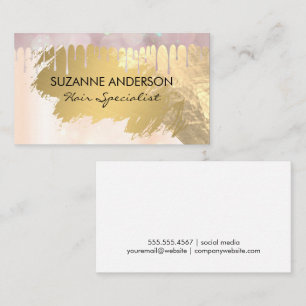 Carte De Visite Bokeh Glow Drift   Fond d'or