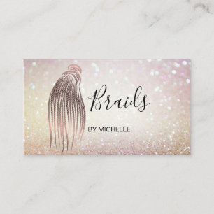 Carte De Visite Bokeh Hair Braider, cheveux Salon pour Braids B