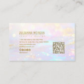 Carte De Visite Bokeh Iridescente avec Gold Accent ID1147 (Dos)