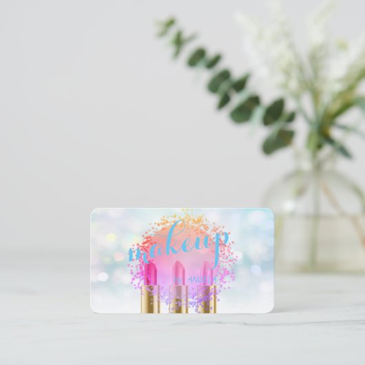 Carte De Visite Bokeh, Lipsticks, Bokeh, Design Moderne (Debout devant)
