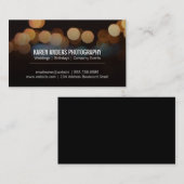 Carte De Visite Bokeh | Lumières nocturnes II (Devant / Derrière)