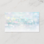 Carte De Visite Bokeh Moderne Élégant (Dos)