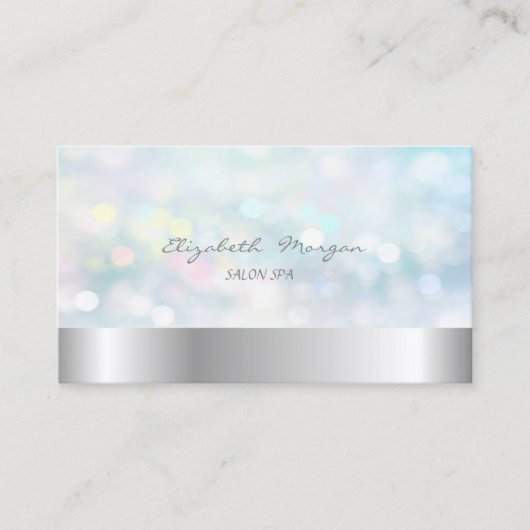 Carte De Visite Bokeh Moderne Élégant (Devant)