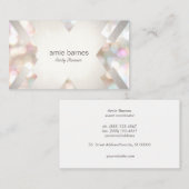 Carte De Visite Bokeh moderne et élégant planificateur d'événement (Devant / Derrière)