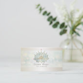 Carte De Visite Bokeh Moderne Professionnel, Lotus Chic (Debout devant)