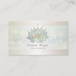 Carte De Visite Bokeh Moderne Professionnel, Lotus Chic