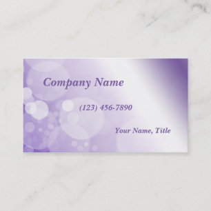 Carte De Visite Bokeh moderne rose et violet