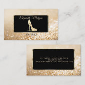 Carte De Visite Bokeh or élégant moderne, talon haut (Devant / Derrière)