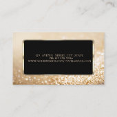 Carte De Visite Bokeh or élégant moderne, talon haut (Dos)