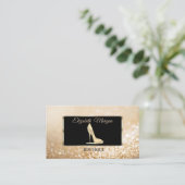 Carte De Visite Bokeh or élégant moderne, talon haut (Debout devant)