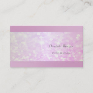 Carte De Visite Bokeh Pailleté Élégant Professionnel