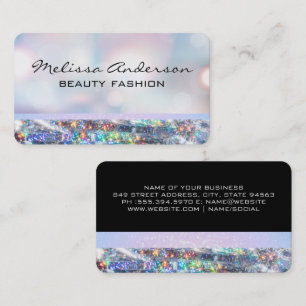 Carte De Visite Bokeh Paillettes Élégant
