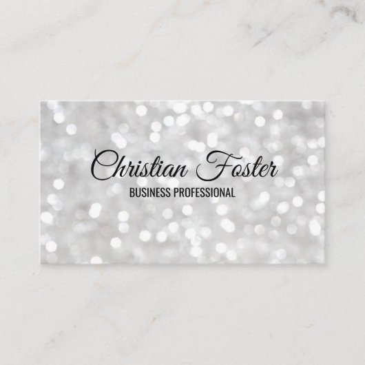 Carte De Visite Bokeh Parties scintillant Glamour (Devant)